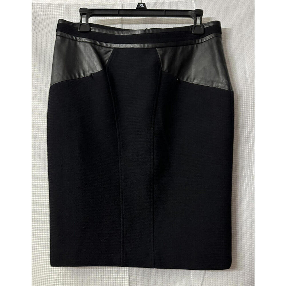 Gerard Darel Paris Womens Black Designer Wool Blend Skirt Size 40 EUC